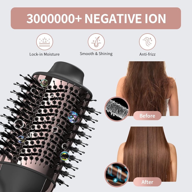 Umeely Hair Dryer Brush Blow Dryer in One, Upgraded 4 in 1 Hair Dryer and Styler Volumizer with Negative Ion Anti-frizz Ceramic Titanium Barrel Hot Air Hair Straightener Brush - Image 3